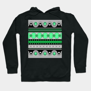 Bright ornament in green colors. Hoodie